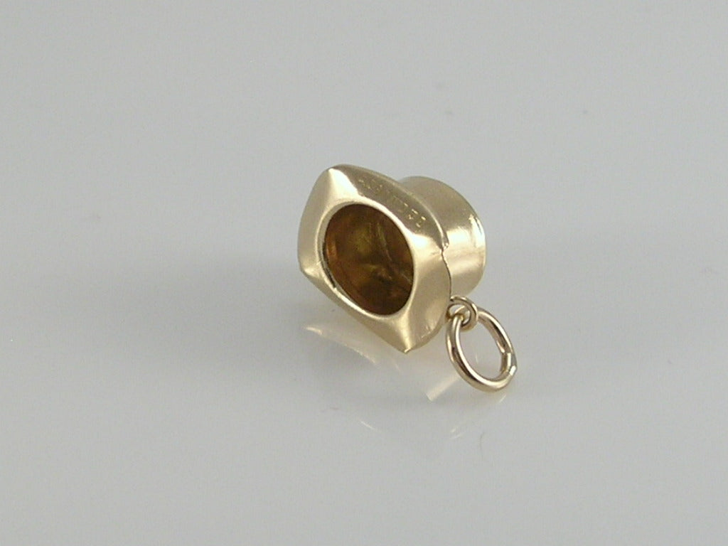 Vintage 9ct Gold Top Hat Charm