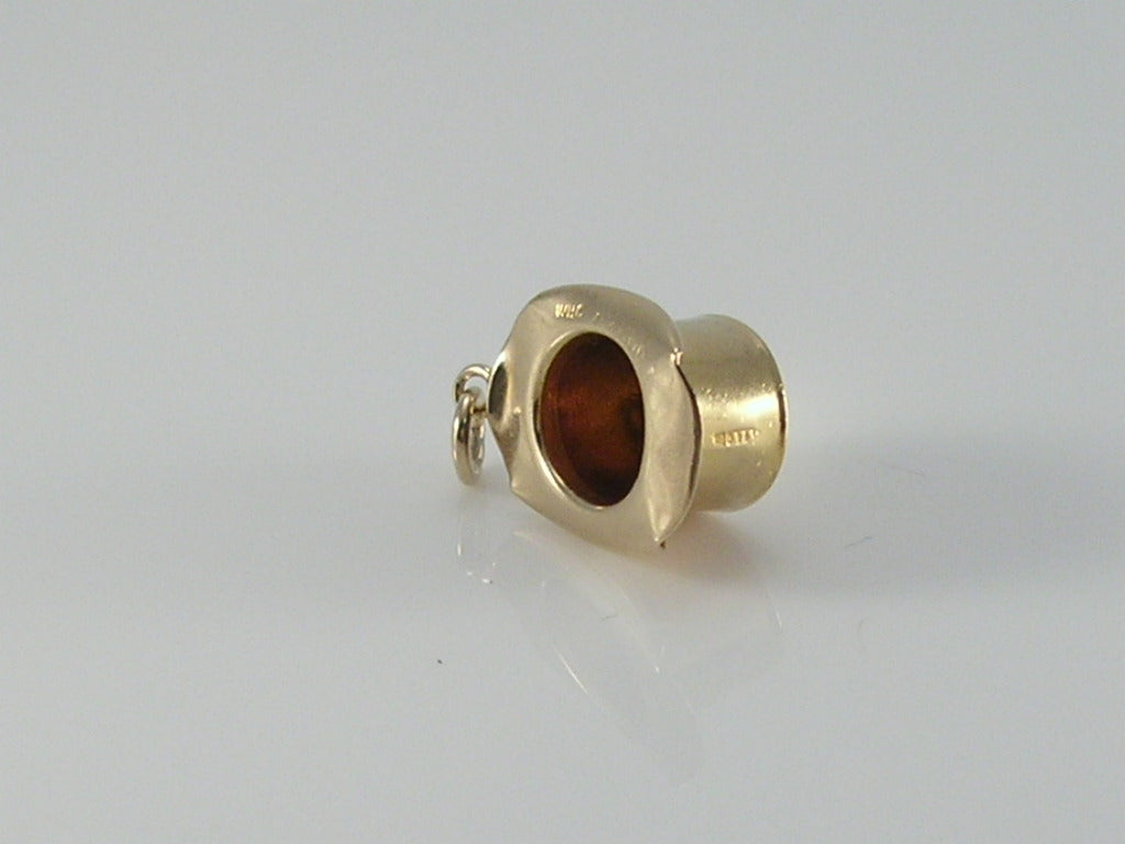 Vintage 9ct Gold Top Hat Charm