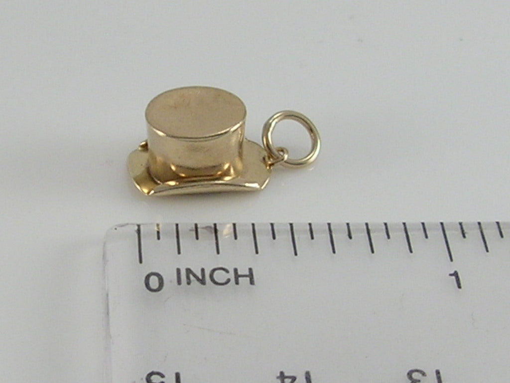Vintage 9ct Gold Top Hat Charm