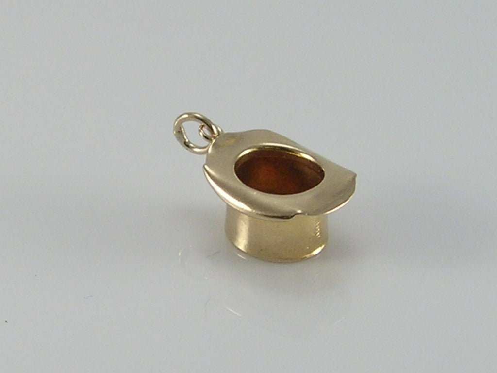 Vintage 9ct Gold Top Hat Charm