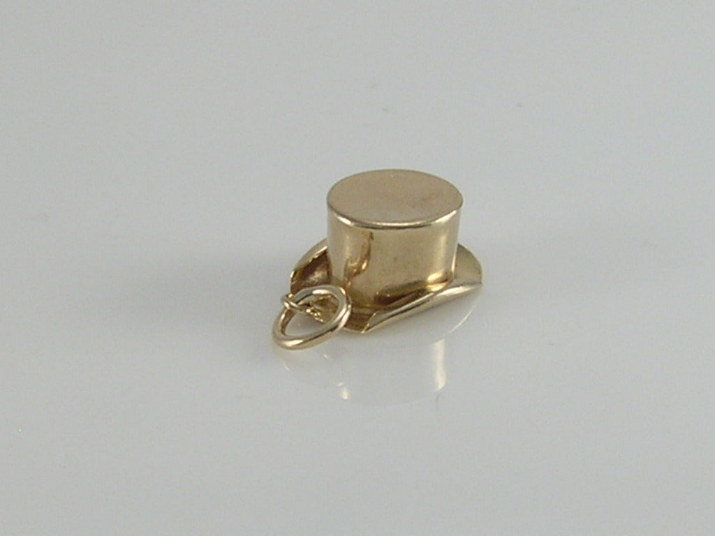 Vintage 9ct Gold Top Hat Charm