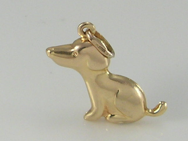 Vintage 3D 9ct Gold Snoopy Dog Charm Pendant