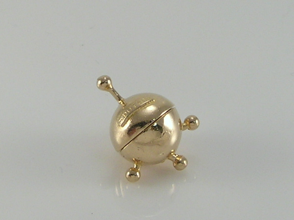 Vintage 3D 9ct Gold Sputnik Laika Charm H/MK 1958