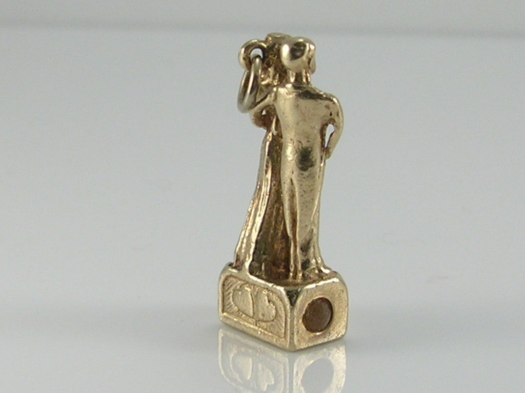 Vintage 3D 9ct Gold Stanhope Wedding Marriage Vows & Text Vows Charm H/MK 1966