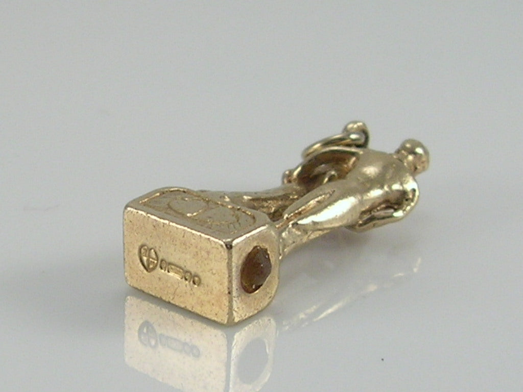 Vintage 3D 9ct Gold Stanhope Wedding Marriage Vows & Text Vows Charm H/MK 1966