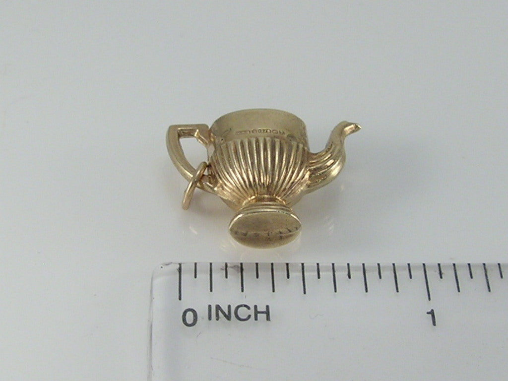 Vintage 9ct Gold Teapot Charm H/MK 1968