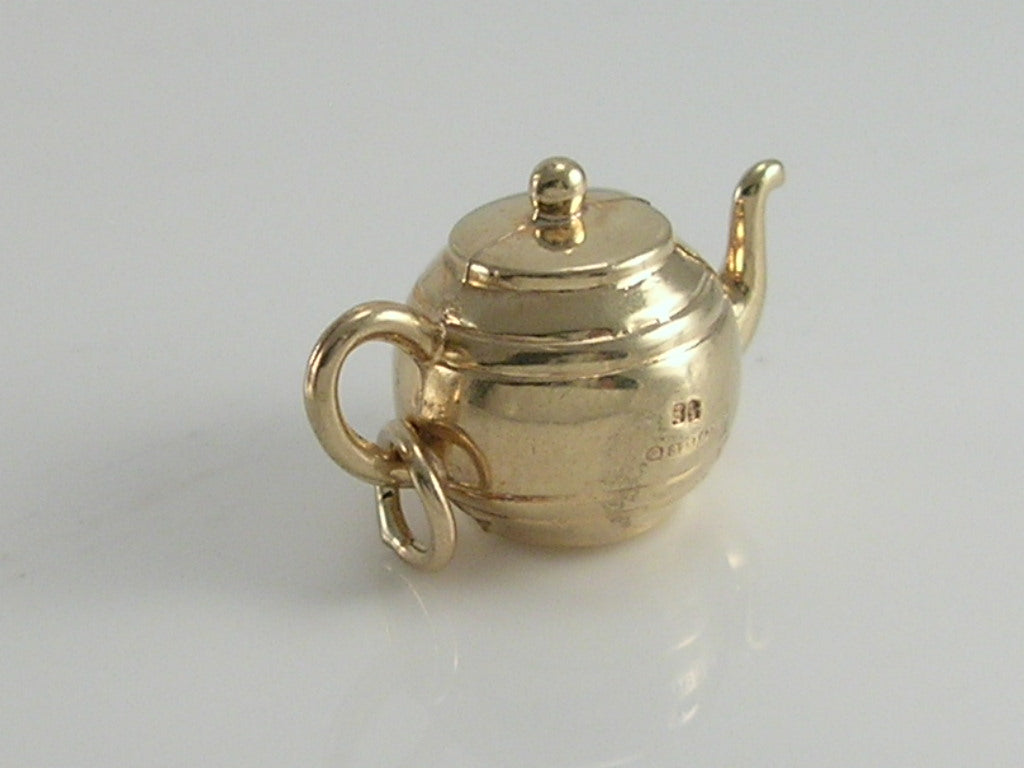 Vintage 3D 9ct Gold Teapot Charm H/MK 1979