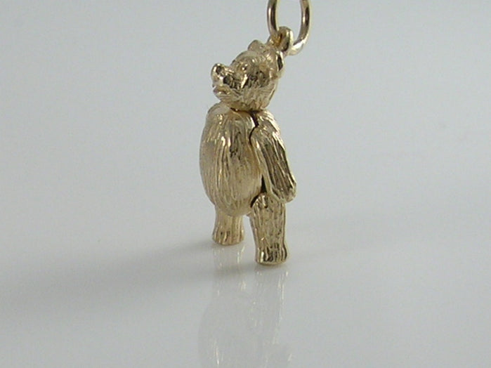 Vintage 9ct Gold Teddy Bear Pendant H/MK