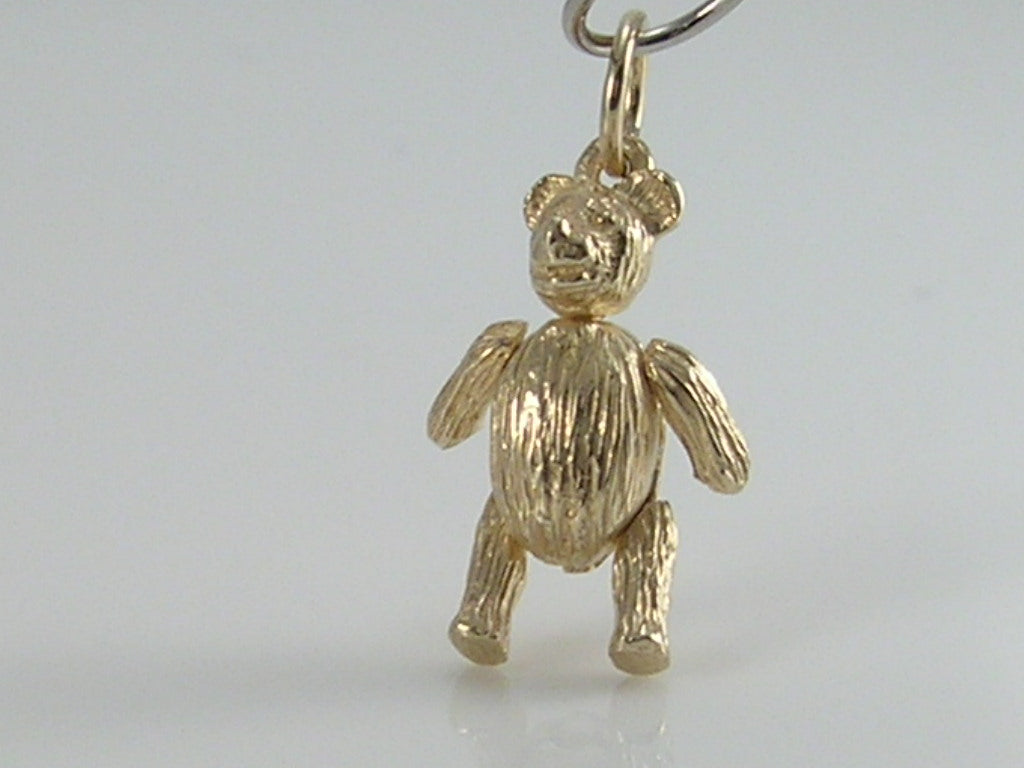 Vintage 9ct Gold Teddy Bear Pendant H/MK