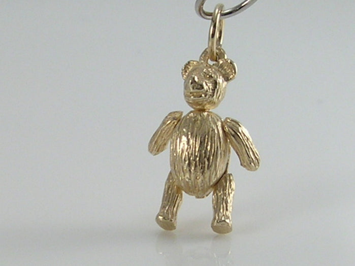Vintage 9ct Gold Teddy Bear Pendant H/MK