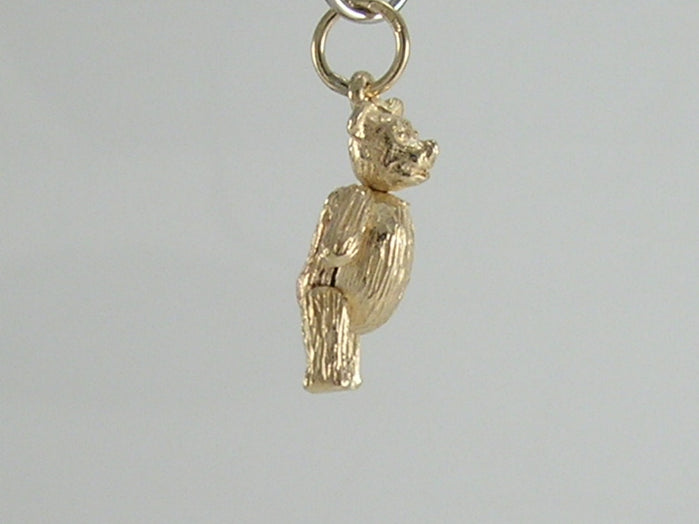 Vintage 9ct Gold Teddy Bear Pendant H/MK