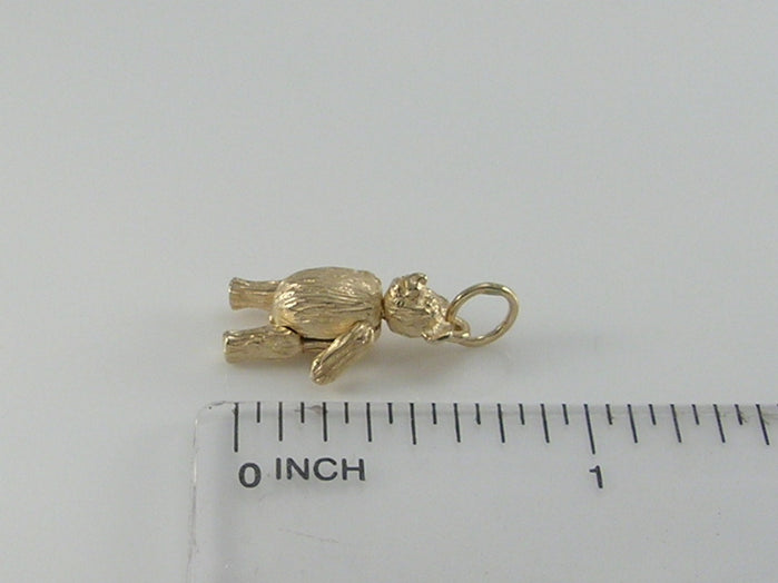 Vintage 9ct Gold Teddy Bear Pendant H/MK