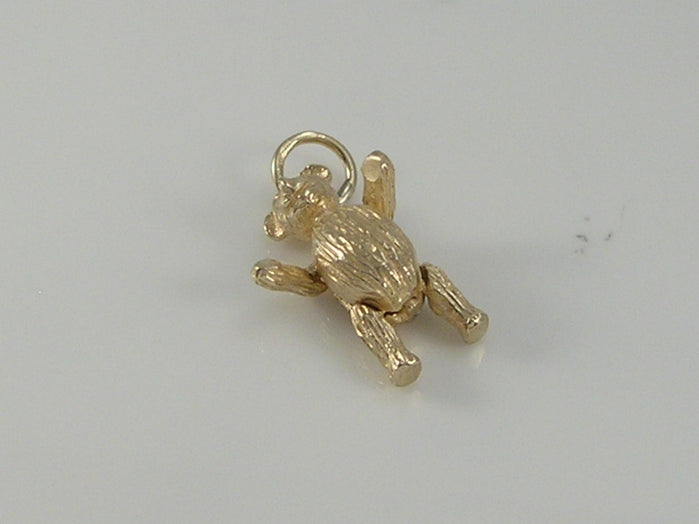 Vintage 9ct Gold Teddy Bear Pendant H/MK