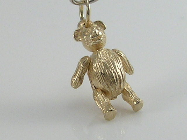Vintage 9ct Gold Teddy Bear Pendant H/MK