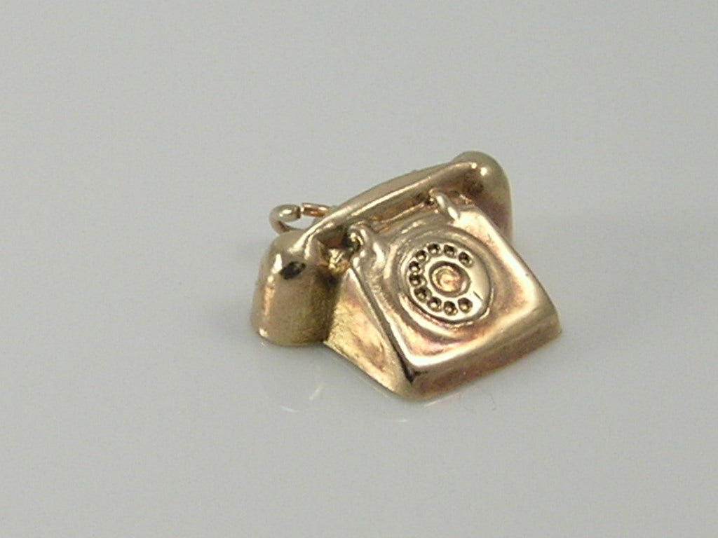 Vintage 9ct Gold Telephone Charm