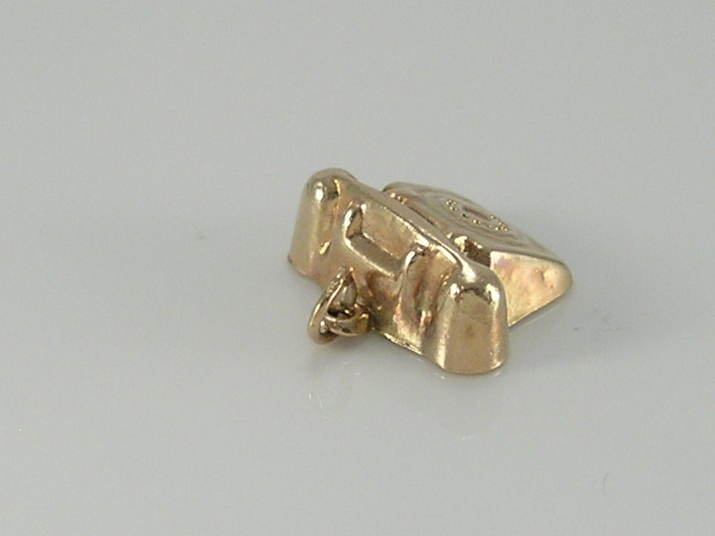 Vintage 9ct Gold Telephone Charm