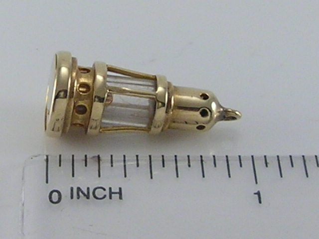 Vintage 3D 9ct Gold Miners Lamp Charm  H/MK 1977