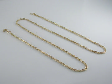 Vintage 9ct Gold 18 inch Twist Link Chain