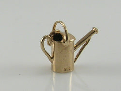 Vintage 3D 9ct Gold Garden Watering Can Charm Pendant.  H/MK 1962