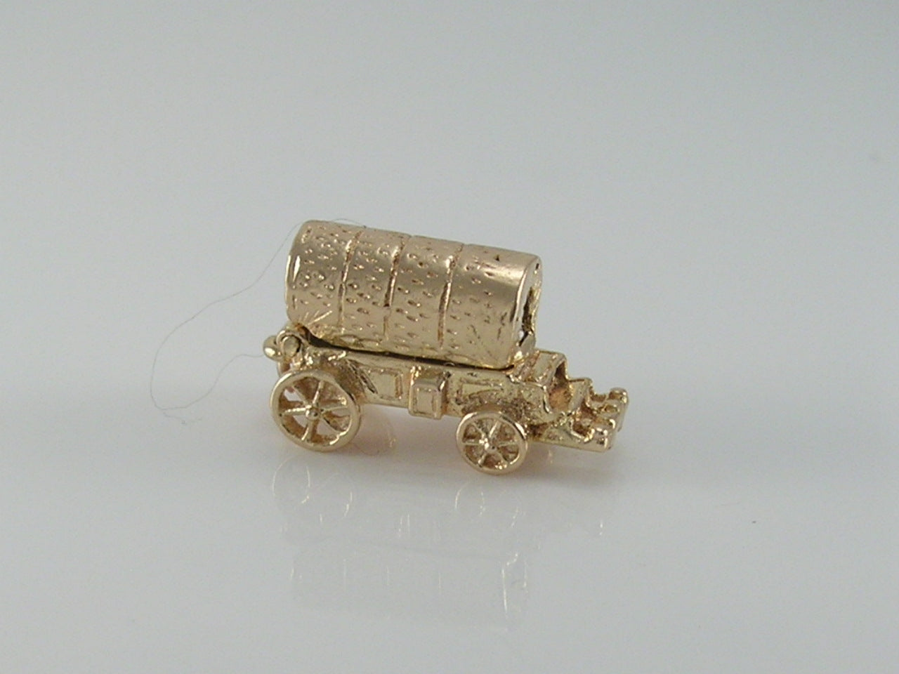 Vintage 9ct Gold Wild West Frontier Wagon Charm H/MK 1967
