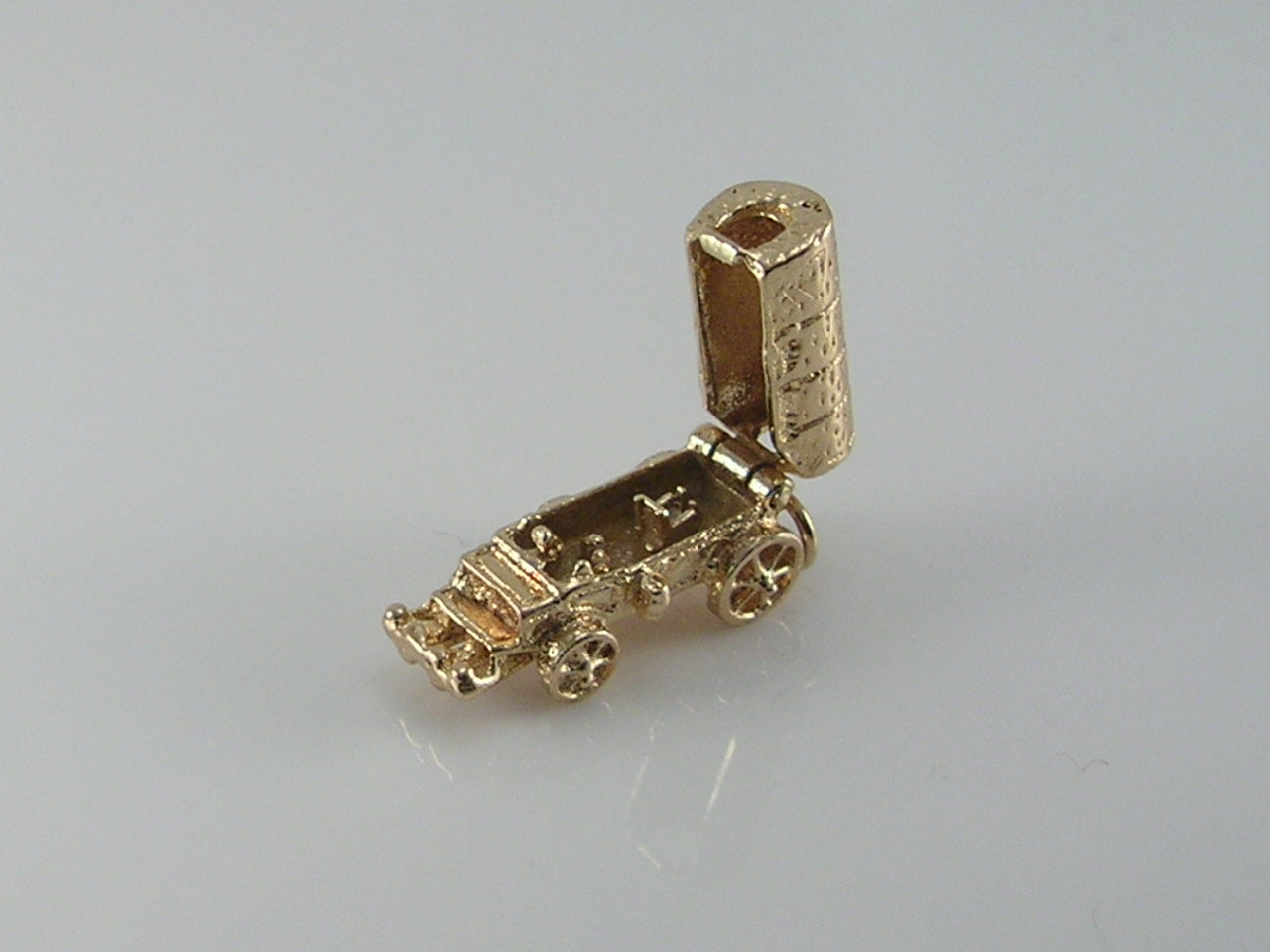 Vintage 9ct Gold Wild West Frontier Wagon Charm H/MK 1967