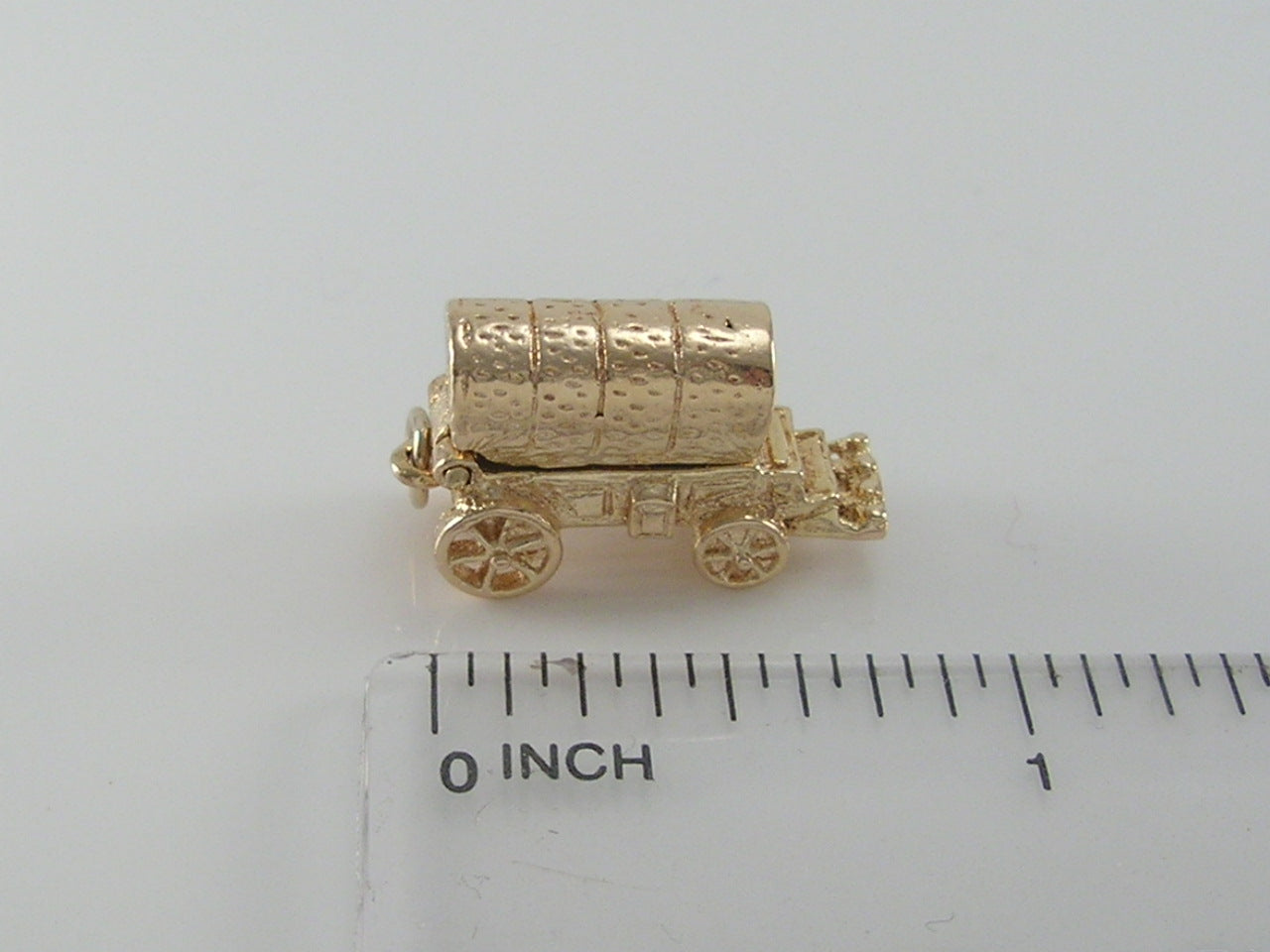 Vintage 9ct Gold Wild West Frontier Wagon Charm H/MK 1967