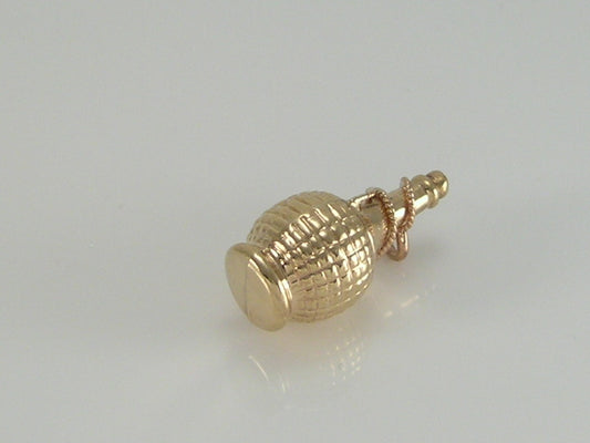Vintage 9ct Gold UnoAerre Wine Carafe Bottle Charm Pendant  H/MK