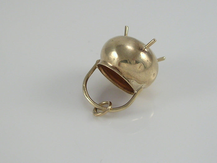 Vintage 9ct Gold Witches Cauldron Charm H/MK 1966