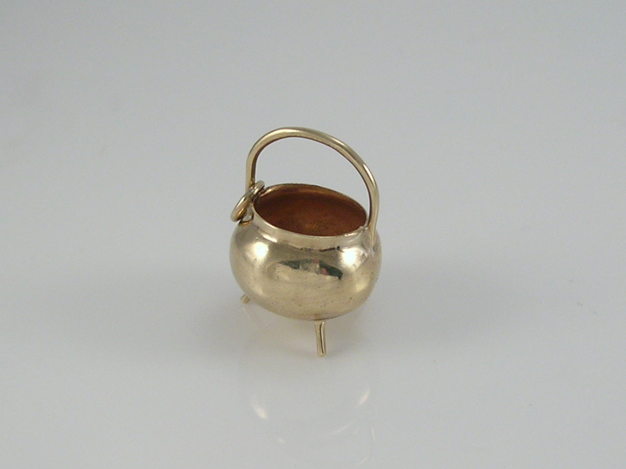 Vintage 9ct Gold Witches Cauldron Charm H/MK 1966