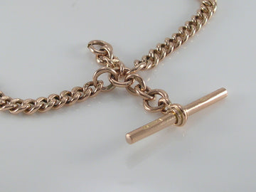 Antique 9ct Rose Gold T Bar Albert Chain