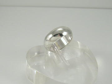 Chunky Sterling Silver D Band Ring