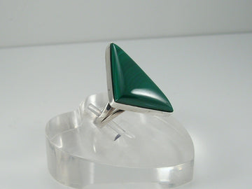 Chunky Sterling Silver Malachite Ring