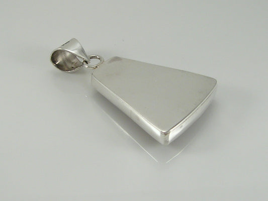 Vintage  Chunky Sterling Silver Jasper Pendant