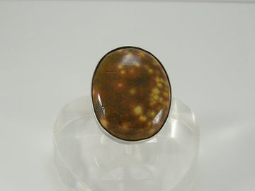 Chunky Sterling Silver Ocean Jasper Ring