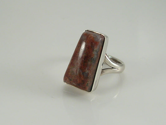 Chunky Sterling Silver Jasper Ring