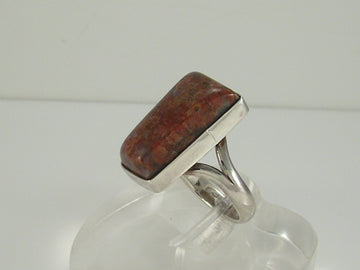 Chunky Sterling Silver Jasper Ring